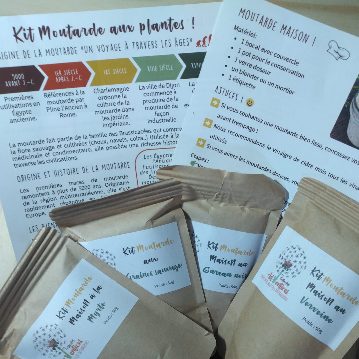 Kits moutardes aux plantes